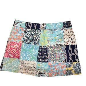 Lilly Pulitzer Summer Skirt/Skort Nautical Sailor resort Patchwork Women’s 10